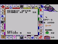 une photo d'Ã©cran de Monopoly sur Sega Master System